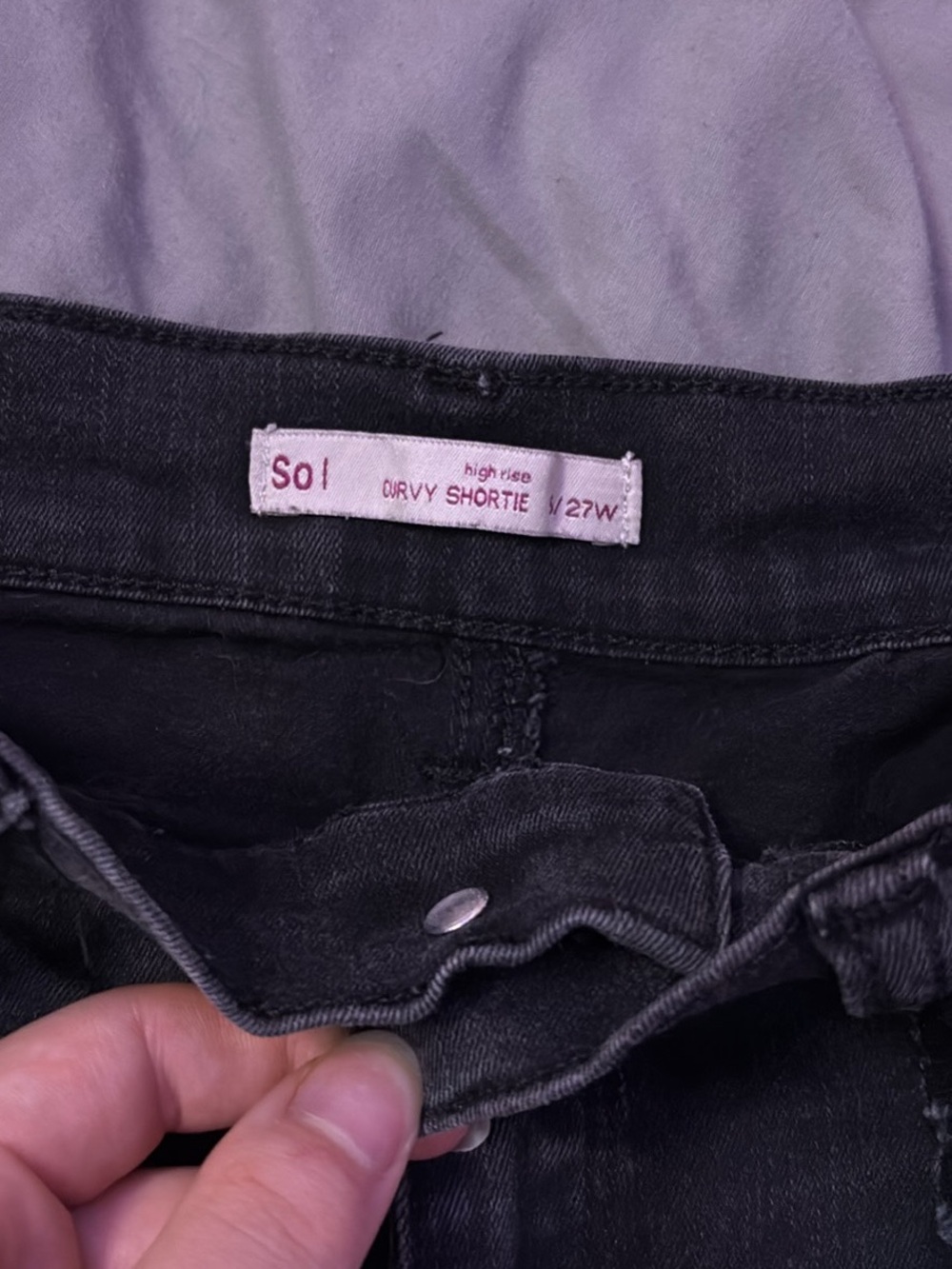 SO Curvy Shortie High Rise Jeans - Black Wash Y2K 2000